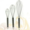 thumbnail image 3 of Apehuyuan 3 Pack Whisk Egg Stainless Steel Set 8"10"12" for Cooking Kitchen Strong Handles Balloon Wire Egg Beater for Stirring, Blending and Beating(Oval), 3 of 7