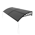 thumbnail image 3 of Tcbosik 80x40 inch Awning for Door & Window, Polycarbonate Outdoor Canopy Shelter, Rain, Snow, UV Protection, Black & Brown, 3 of 11