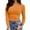 Orange, variant on Fgnfyis Women's Long Sleeve T-Shirt Soft Casual Loose Fit Pocket Detail Flip Hem Comfortable Basic Top for Everyday Wear Blue XXL