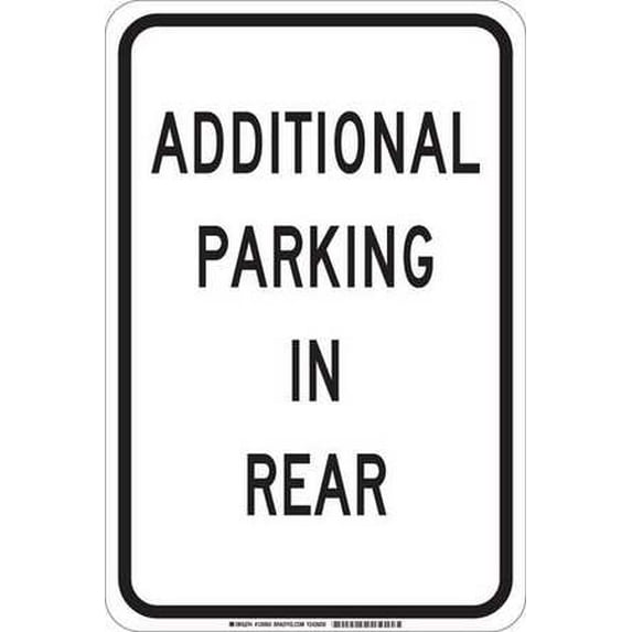 BRADY 129561 Traffic Sign, 18 x 12In, Black/White