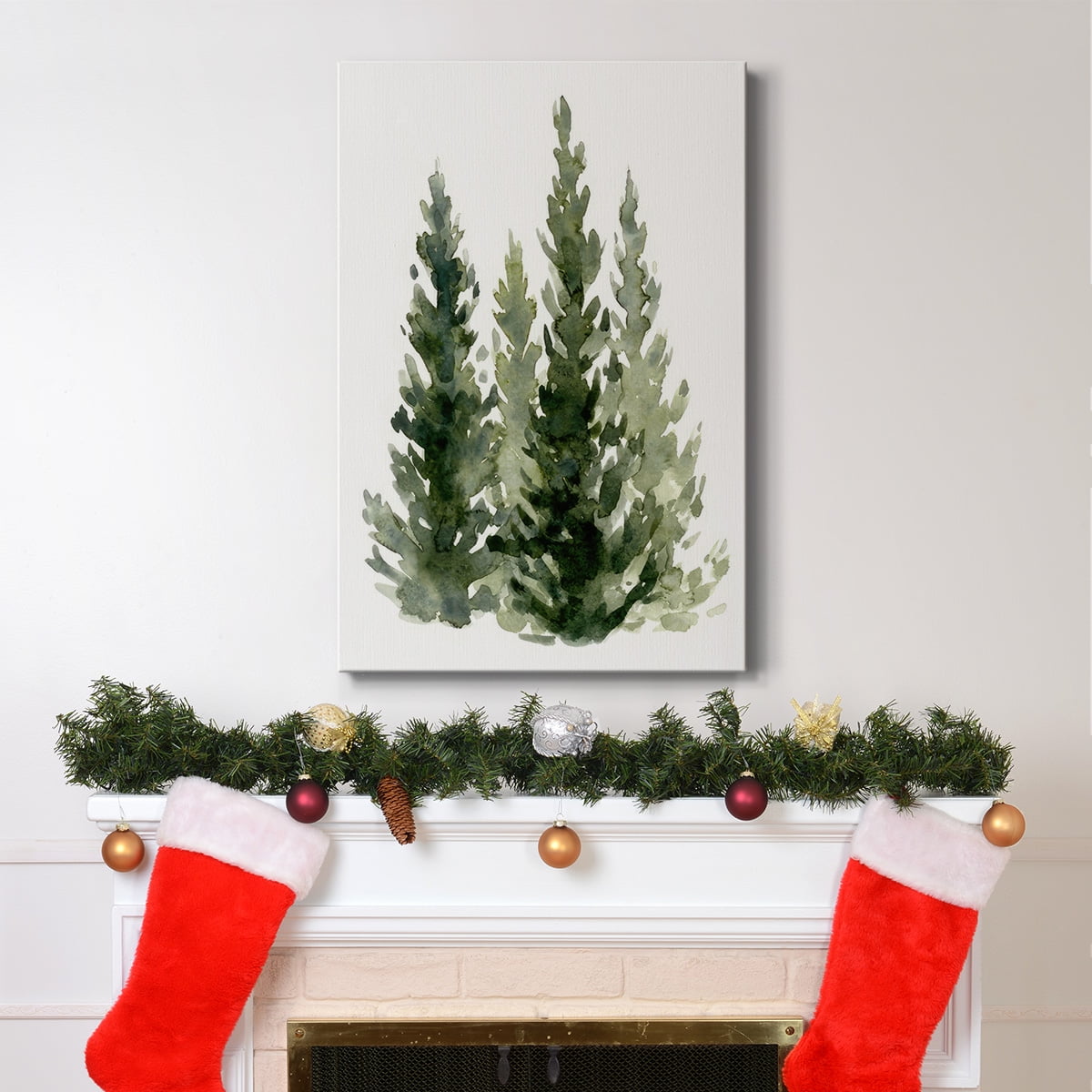 Simple Evergreens II- Gallery Wrapped Canvas