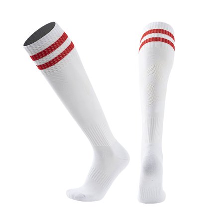 DNAKEN (3 Pairs) baseball socks softball socks grip socks soccer compression socks men for Youth & Adult kids toddler soccer socksLong tube two bars professional non-slip sports socks thickened