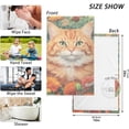 thumbnail image 5 of Coolnut Orange Cat Flowers Bathroom Towels 2 Pieces 16×28 inches, Cotton Bath Towel Water Absorbent Lightweight Quickdry Towels for Bathroom Ktichen Travel Gym, 5 of 6