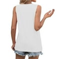 thumbnail image 4 of Sevevn Women's Summer Casual Fashion Solid Tank - Loose Round Neck Sleeveless Top White M Family Gifts, 4 of 7