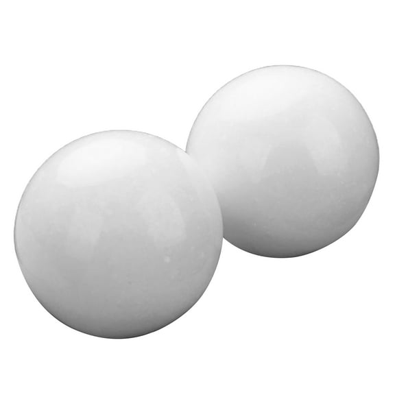 Happydeer 2Pcs/Pair Exercise Handball Eco-Friendly Stimulate Acupuncture Stone White Marble Health Fitness Ball for Home
