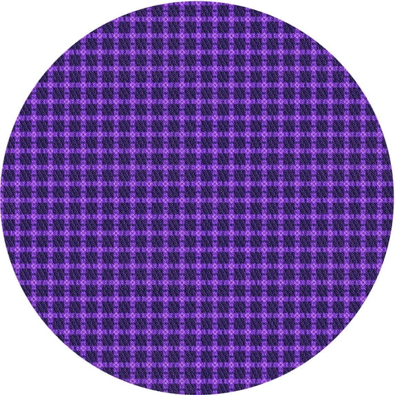 Ahgly Company Indoor Round Patterned Bright Purple Area Rugs, 5' Round