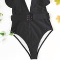 thumbnail image 5 of WREESH Womens One Piece Swimsuits Fashion Solid Color Comfortable Loose Sleeveless Swimsuit Top Blouse Casual Bathing Suits Black, 5 of 9