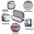 thumbnail image 4 of Standing Pencil Case with Base Large Capacity Stationery Pouch Pen Bag with Zipper for Women Men Purple Trees, 4 of 7