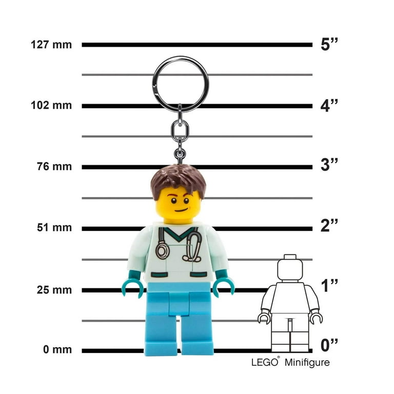 LEGO Minifigures Keychain Light Male Nurse Inch Tall Figure