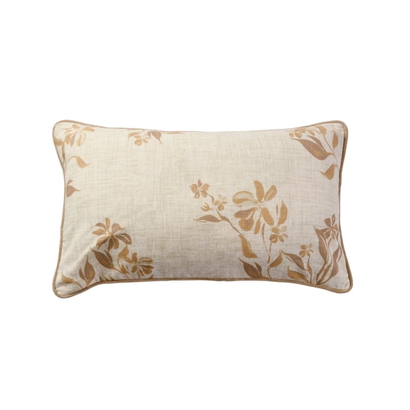 Printed Floral Throw Pillow Cover