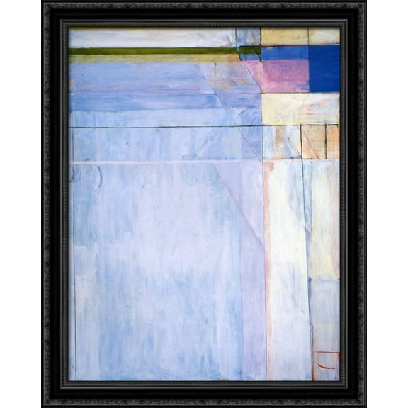 Ocean Park No. 54 28x34 Large Black Ornate Wood Framed Canvas Art by Richard Diebenkorn
