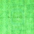 thumbnail image 1 of Ahgly Company Machine Washable Indoor Square Abstract Green Modern Area Rugs, 5' Square, 1 of 4