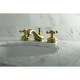 thumbnail image 2 of Kingston Brass KS1167AX Kingston Two-Handle 3-Hole Deck Mount Widespread Bathroom Faucet with Brass Pop-Up in Brushed Brass, 2 of 8
