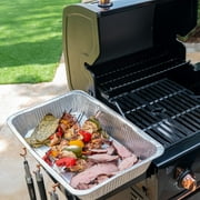 Permasteel 2-Burner Compact Propane Gas Grill with Foldable Sides, Black with Copper Accent