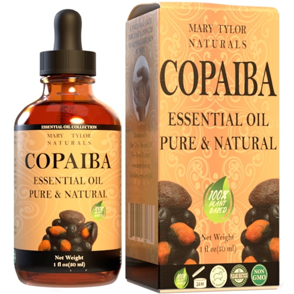 Copaiba Essential Oil (1 oz), Premium Therapeutic Grade, 100% Pure and Natural, Perfect for Aromatherapy, Relaxation, Improved Mood and Much More by Mary Tylor Naturals