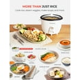 thumbnail image 3 of CUCKOO One Touch Rice Cooker 12-Cup Cooked, Small Rice Cooker & Warmer with Steamer Tray, Versatile Grain Cooker, Soup Maker, Auto Keep Warm, 6-Cup Uncooked, White (CR-0601C), 3 of 5