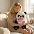 thumbnail image 4 of 12 Inch Panda Plush Toys Dolls with Flower Bouquet, Soft Stuffed Animals Toys Plushies Birthday Gifts for Her/Girlfriend Lover, Mother Day Gift for Mom, 4 of 6