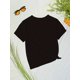 thumbnail image 2 of Camiseta informal de manga corta para niña con estampado "Bruh", cuello redondo de algodón, tejido elástico, calentita y de verano (100 % algodón). Talla para niños de 12 años o menos., 2 of 6