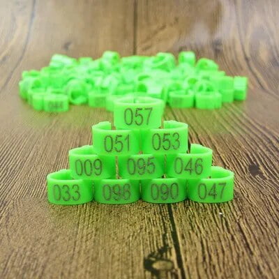 

100 pcs Pigeon Foot Ring Plastic Multi Color Bird Pigeon Foot Ring No.001-100 Bird Identification Poultry Chicken Farming