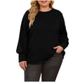 thumbnail image 2 of Ailaofu Womens Tops Long Sleeve Lightweight Shirts 2025 Fall Fashion Clothing Trendy Tops Crewneck Basic Tee, 2 of 6