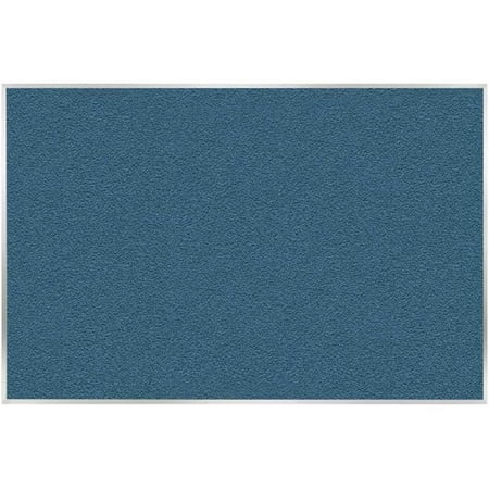 Ghent's Vinyl 4' x 12' Bulletin Board with Aluminum Frame in Ocean Blue