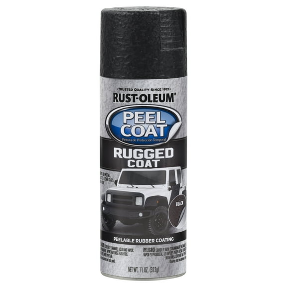 6 Pack, Black, Rust-Oleum Automotive Peel Coat Rugged Coat Spray Paint-311281, 11 oz