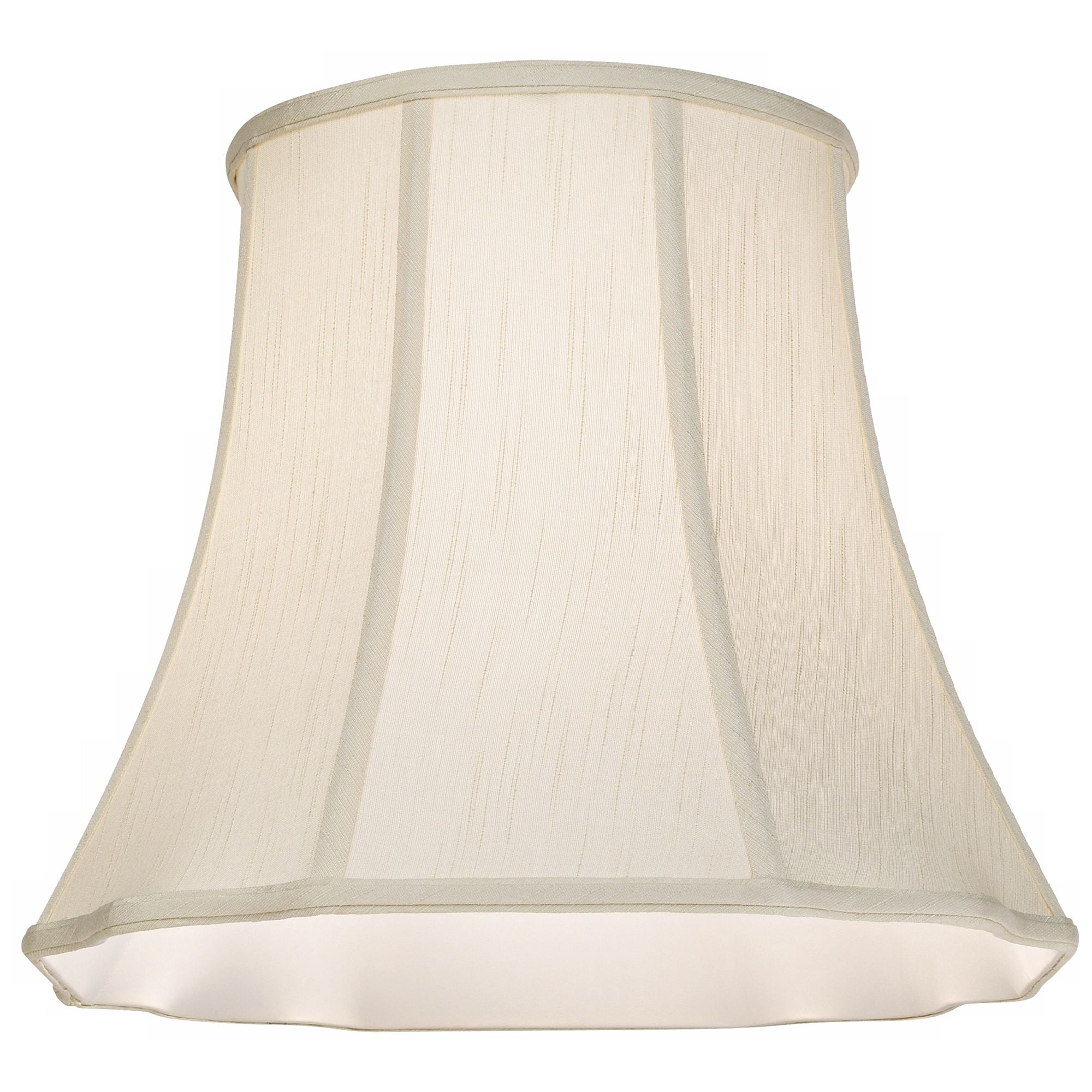 Imperial Shade Set of 2 Creme Medium Cut Corner Lamp Shades 10" Top x 16" Bottom x 14" High (Spider) Replacement with Harp and Finial