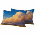 thumbnail image 2 of Nature Sky Outdoor Waterproof Throw Pillow Covers 20x12 Set of 2, Farmhouse Pastoral Mountain Trees Scenery Decorative Pillowcases Cushion Pillowcase for Couch Sofa Patio Outside Pillow Protector, 2 of 9