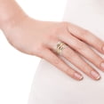 thumbnail image 5 of Trendy Two Tone Wide Five Band Coil Wrap Gold over Sterling Silver Ring-9, 5 of 7