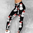thumbnail image 2 of Uaswgudfs Women Pants Christmas-Themed Forest Adventure Leggings with Motifs & Outdoor Elements Suitable for jogging leggings Black XL, 2 of 9