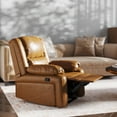 thumbnail image 3 of Emma + Oliver Series Cognac Faux Leather Recliner, 3 of 13
