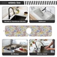 thumbnail image 7 of Cute Bunny Summer Sink Splash Guard for Faucet 2 Packs Faucet Absorbent Mats, Chickens Flowers Butterflies Faucet Handle Drip Catcher Quickly Drying Mat for Kitchen Counter Bathroom, 23.6"x5.5", 7 of 7