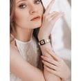 thumbnail image 5 of Compatible con Apple Watch Band 38 mm 40 mm 41 mm Mujer, Pulsera de Metal Correa de Pulsera para iWatch Series 7 6 SE 5 4 3 2 1, Oro Rosa/Blanco, 5 of 5
