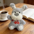 thumbnail image 4 of Schnauzer Plush Toy Puppy Stuffed Animal with Necklace, 8.66 Inch Cute Dog Doll, Soft Huggable Decorative Companion for Home Decor and Gift Giving, 4 of 6