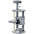 thumbnail image 1 of PawHut 44" Cat Tree Tower with Condo, Scratching Posts, Bed, Dark Grey, 1 of 10