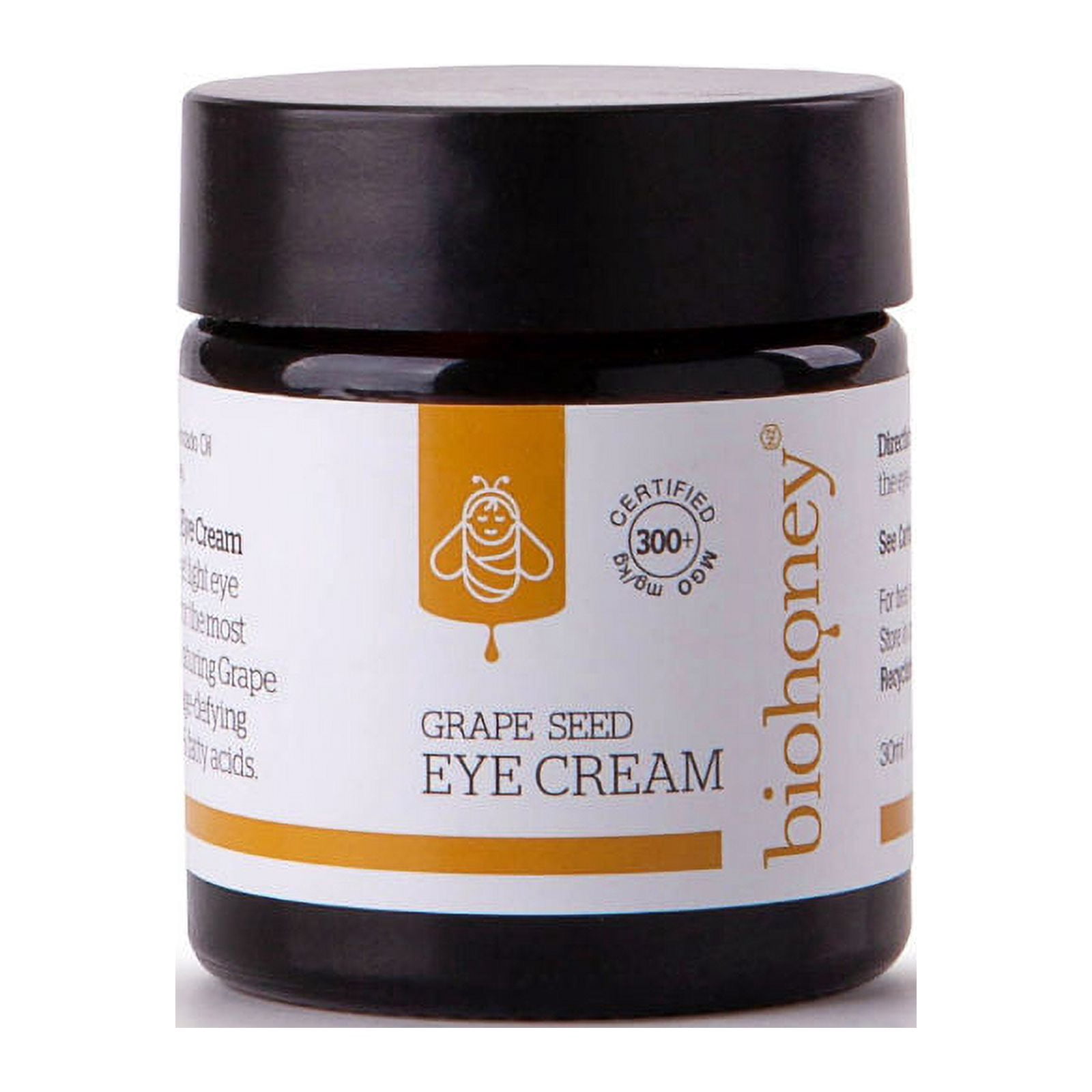 Bio Honey Eye Cream with Grapeseed Oil - 1 oz (30 mL) - Anti-Aging & Dark Circle Treatment