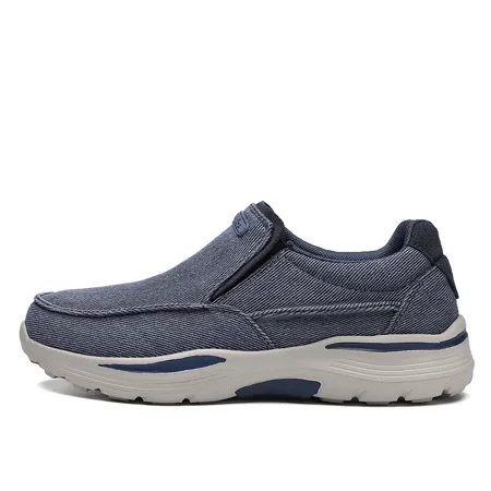 

Men‘s Canvas Breathable Slip On Loafer Shoes Comfortable Walking Sneakers
