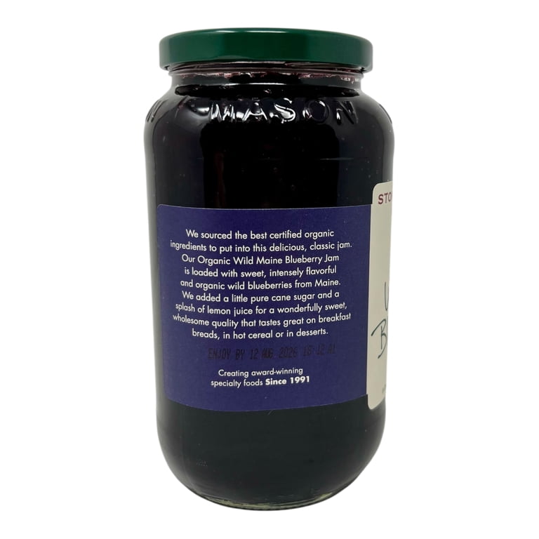 Stonewall Kitchen Wild Maine Blueberry Jam - 12.5 Oz Jar, Expires 11/2026