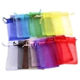 thumbnail image 3 of 50pcs 7x9 9x12 10x15 Organza Bags Jewelry Packaging Bags Gift Engagement Wedding Party Decoration Drawstring Packaging Pouches Green 7X9CM, 3 of 6