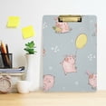 thumbnail image 6 of FMSHPON Pigs Clipboard Hardboard Wood Nursing Clip Board and Pull for Standard A4 Letter 13x9 inches, 6 of 8