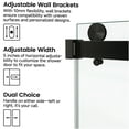 thumbnail image 5 of JERFIT 60x66 Inch Black Frameless Sliding Shower Door, 3/8" Tempered Glass with 304 Stainless Steel Hardware, Leak-Proof Bathroom Enclosure, 5 of 10