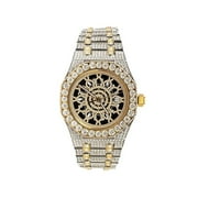 14K Two Tone Yellow Gold Stainless Steel 41MM Moissanite Skeleton Dial Mens Octagon Shape Designer Watch