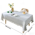 thumbnail image 3 of Wind and Linen Rectangular Tablecloth 70x51 Inch with Handcrafted Tassels for Long Tables, 3 of 6