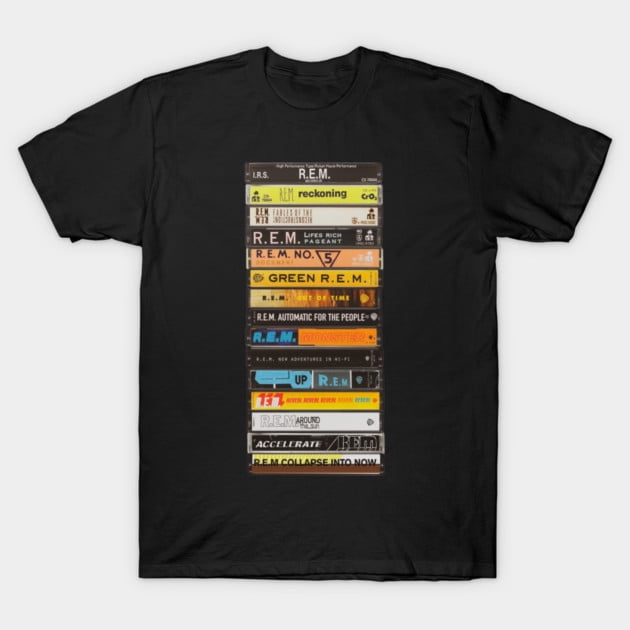T-Shirt Unisexe Design Rétro Musique Rock Alternative Cassette Vintage REM, jusqu'à la Taille 3TG.