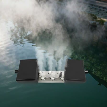 6-Head Mist Making Machine, Stainless Steel Ultrasonic Fogger with Floats