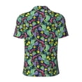 thumbnail image 4 of Rocae Watercolor Cactuses for Men's Short Sleeve Polo Shirt, Quick Drying Performance Moisture Wicking Sports Men's Golf Shirt 4X-Large, 4 of 9