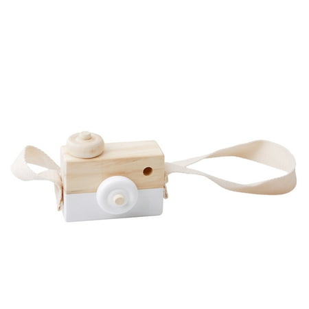 Super Cute Wooden Camera Toy Hanging Kids Toys Natural Safe Wood Photography Props Home Decor Children
