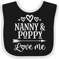 thumbnail image 3 of Inktastic Nanny and Poppy Love Me Granddaughter Boys or Girls Baby Bib, 3 of 4