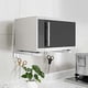 thumbnail image 5 of Wall-mounted stainless steel microwave oven holder with hooks and telescopic arms for microwave oven Folding, 5 of 5