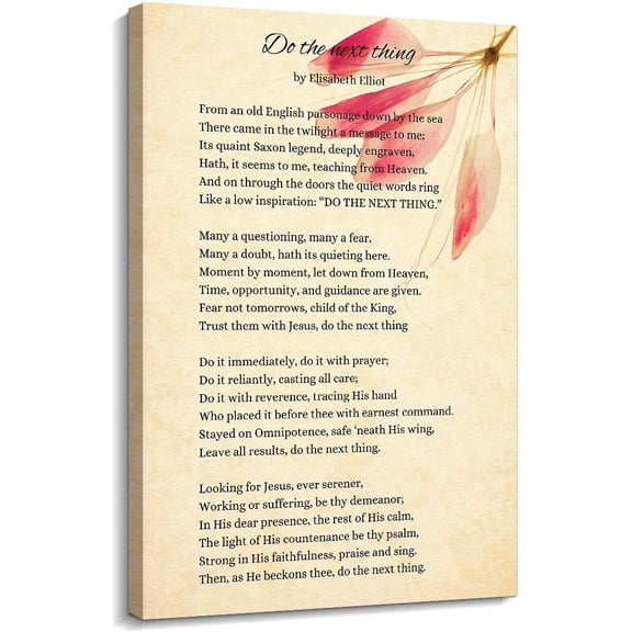 Do The Next Thing Poem Wall Art Quote Wall Decor Home for Living Room Picture for Bedroom Artwork poster